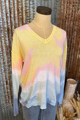 Yellow/blue pastel sweater