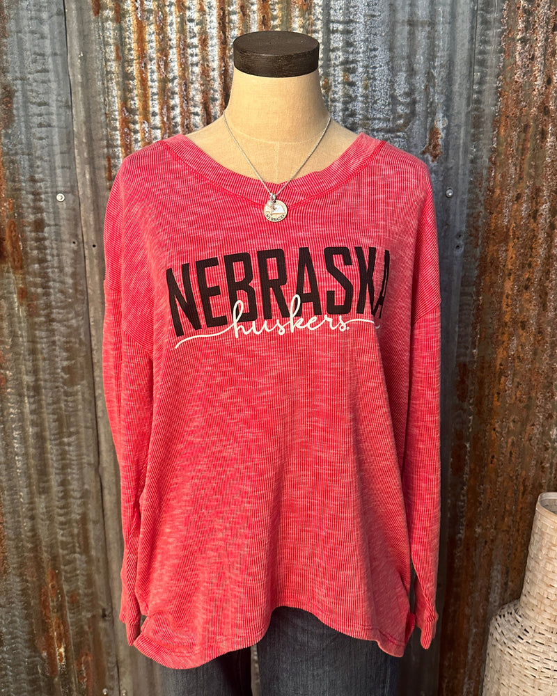 Ribbed Nebraska Long Sleeve