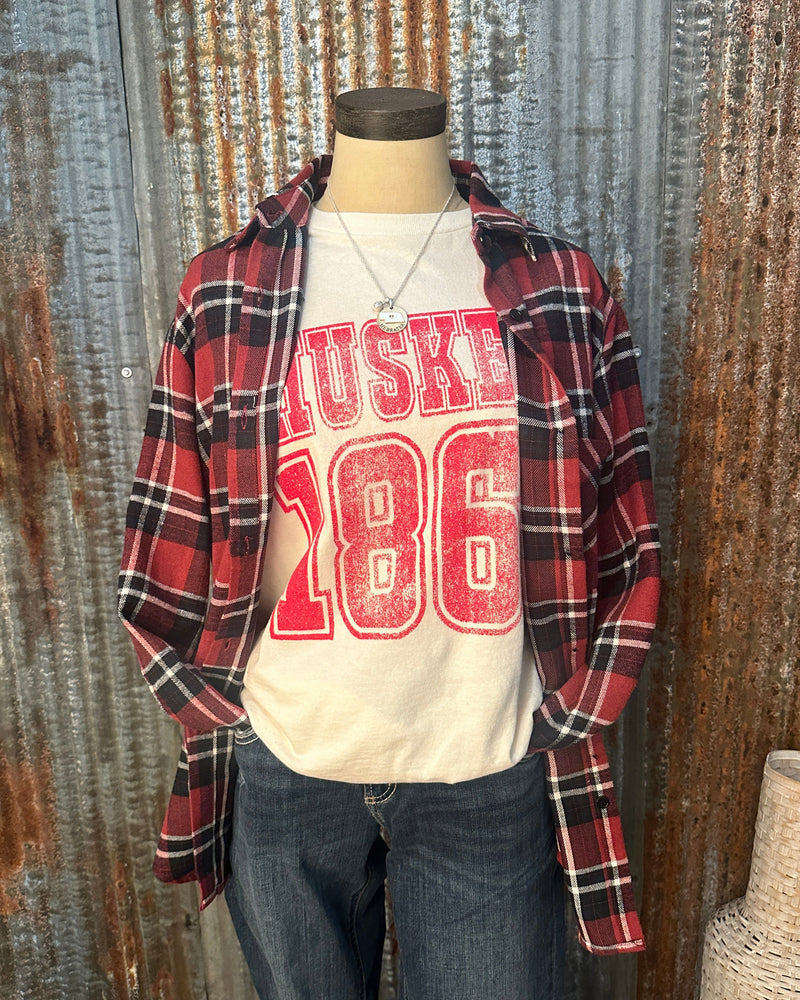 Nebraska Husker Flannel