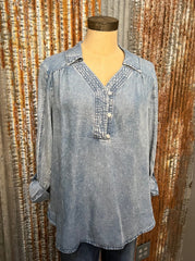 Cuffed Jean Shirt by French Dressing