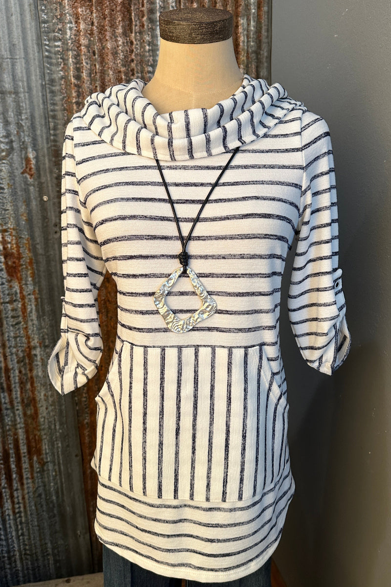 Ivory stripe top